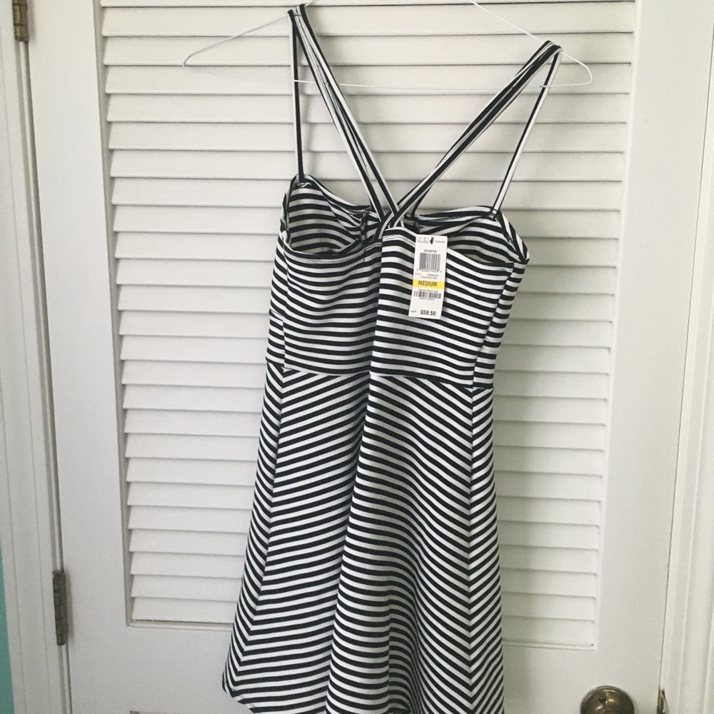 Material Girl Black and White Dress
